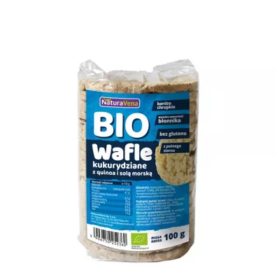 NaturaVena Wafle kukurydziane pe�noziarniste z quinoa i sol� morsk� 100 g Bio