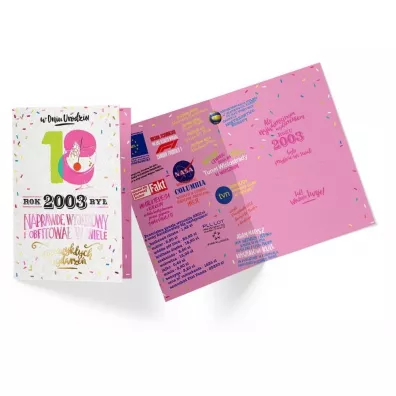 Kukartka Karnet B6 PR-295 Urodziny 18 2021