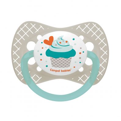 Canpol Babies Smoczek uspokajajcy silikonowy 0-6 m-cy symetryczny Cupcake