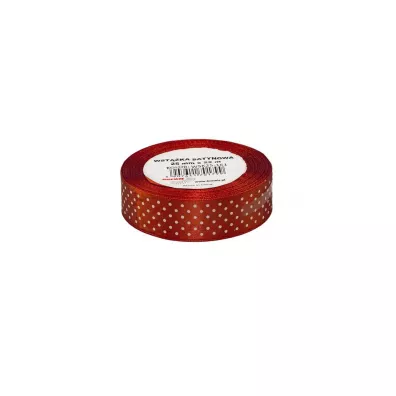 Wst��ka satynowa w kropki 25mm x 22m
