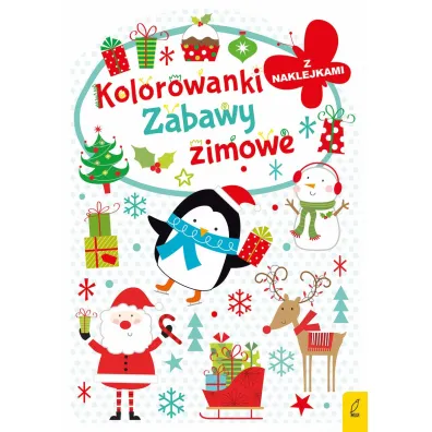 Zabawy zimowe. Kolorowanka z wykrojnikiem