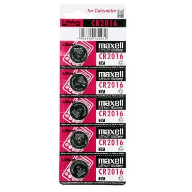 Platinet Maxell CR2016 Lithium Coin Batteries 5 pcs.