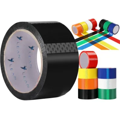 LeanToys Ta�ma pakowa akrylowa czarna 45m