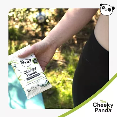 The Cheeky Panda Bambusowe chusteczki nawilane kieszonkowe Handy Wipes 12 szt.