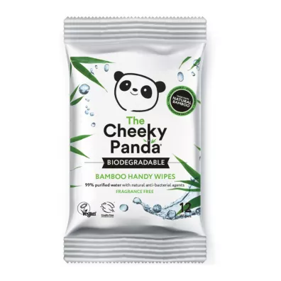 The Cheeky Panda Bambusowe chusteczki nawilane kieszonkowe Handy Wipes 12 szt.