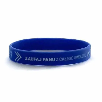 Szaron Opaska silikonowa - Zaufaj Panu - niebieska