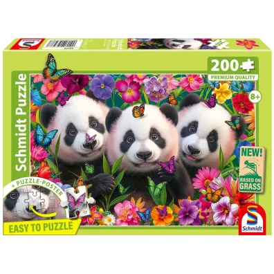 Puzzle PQ 200 el. Trzy pandy Schmidt