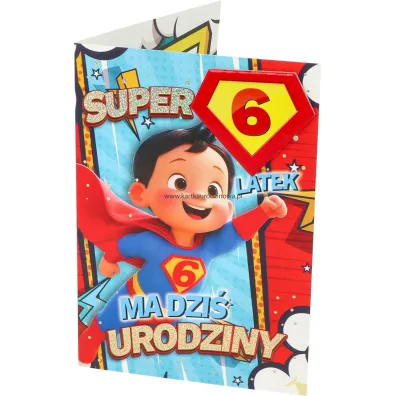 Yeku Karnet Urodziny 6 ch�opiec - Superbohater
