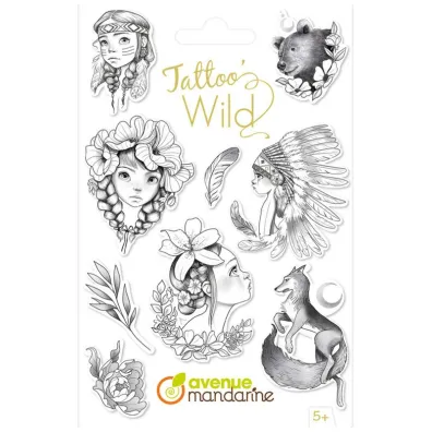 Tatua�e zmywalne Wild Emmanuelle Colin Clairefontaine