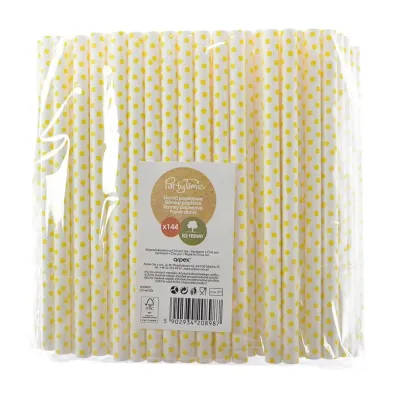 Arpex S�omki papierowe jumbo ��te 10mm 144 szt.