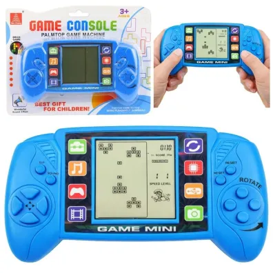 Gra elektroniczna konsola tetris niebieska LeanToys