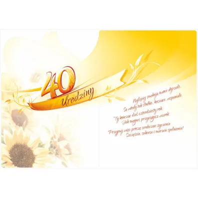 Art Nuvo Karnet 40 Urodziny