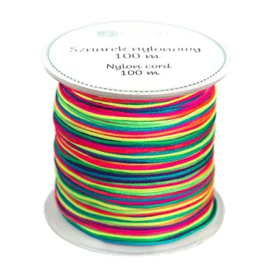 Dalprint Sznurek nylonowy 0,8mm 100m t�czowy