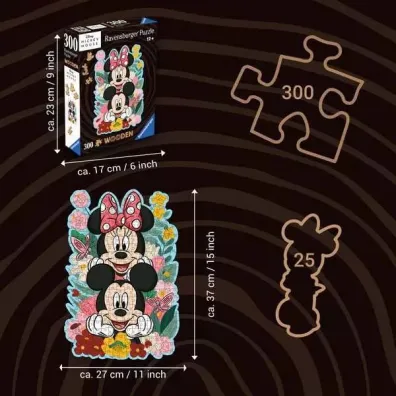 Puzzle drewniane 300 el. Disney Myszka Mickey & Minnie Ravensburger