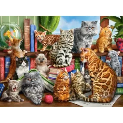 Puzzle 2000 el. House of Cats Castorland