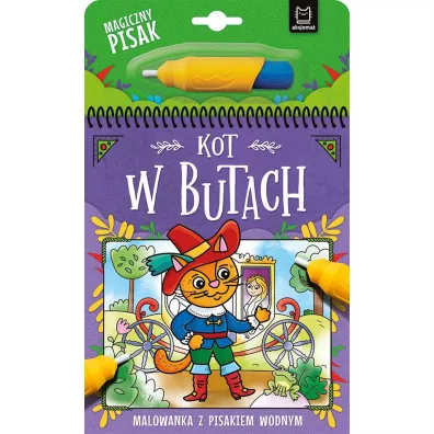 Kot w Butach. Malowanka z pisakiem wodnym - Anna Podg�rska