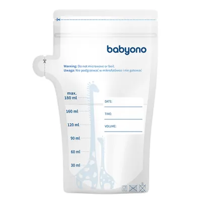 Babyono Woreczki do przechowywania pokarmu 30 x 180 ml 30 szt.