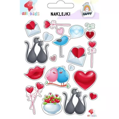 All4Kids Naklejki dla dzieci Walentynki 2