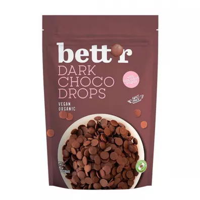 Bettr Dropsy czekoladowe z ciemnej czekolady 200 g Bio