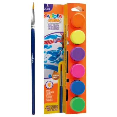 Carioca Farby plakatowe neon 6 x 25 ml