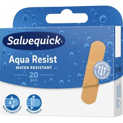 Salvequick Wodoodporne plastry opatrunkowe Aqua Resist 20 szt.