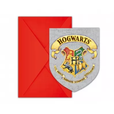 Procos Zaproszenia Harry Potter Hogwarts House 6 szt.