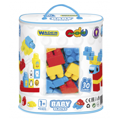 Klocki 30 elementw Baby Blocks w torbie 41401