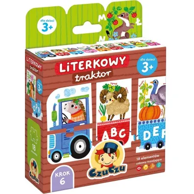 CzuCzu Literkowy traktor dla dzieci 3 Bright Junior Media
