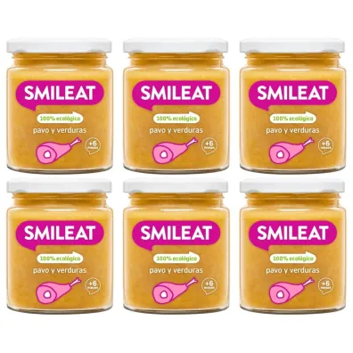 Smileat S�oiczek z ekologicznym indykiem i warzywami po 6 miesi�cu Zestaw 6 x 230 g Bio