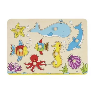 Puzzle Ukadanka z uchwytami Podwodny wiat Goki