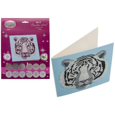 Diamentowa mozika G�owa bia�ego tygrysa 18x18cm Pro Kids