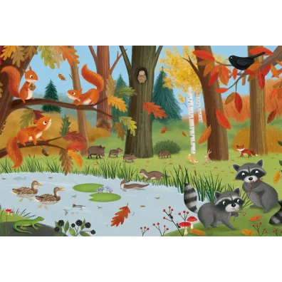 Puzzle 3 24 Le�ne zwierz�ta Schmidt