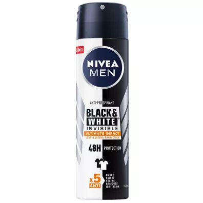 Nivea Men Black & White Invisible Ultimate Impact antyperspirant spray 150 ml