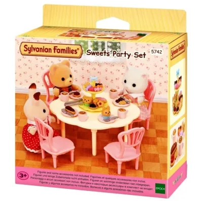 Sylvanian Families St�, krzes�a i mn�stwo s�odko�ci Sweets Party 5742
