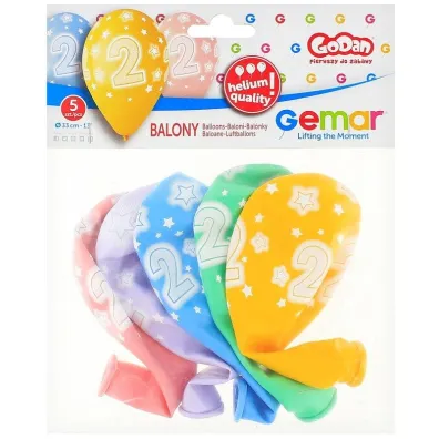 Godan Balony Premium Hel z nadr. 2, 13" op. 5szt.