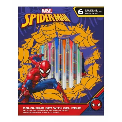 Zestaw pimienniczy 6 elowych dugopisw z notatnikiem Spiderman SP50060 Kids Euroswan