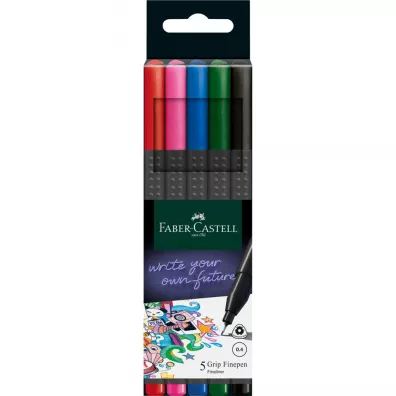 Faber-Castell Cienkopisy podstawowe Grip 5 szt.