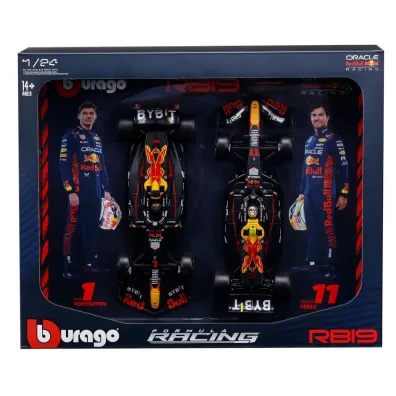 Bburago Model 1:24 Red Bull RB19 Verstappen Perez zestaw bolid�w F1 18-28061
