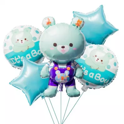 GoParty Zestaw balon�w foliowych It's a Boy 5 szt.