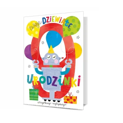 Karnet okazjonalny B6 z kopert� 9 Urodziny PAN DRAGON KB6-1847