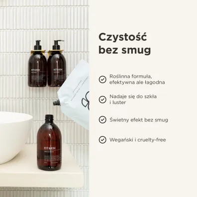 Kit and Kin Naturalny P�yn do mycia szyb i luster, o zapachu grejpfruta 500 ml