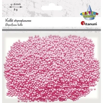 Titanum Kulki styropianiowe jasnor�owy 8 g, 5 mm