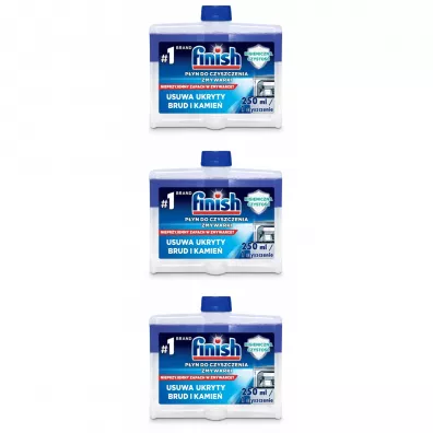Finish Pyn do czyszczenia zmywarki czycik zestaw 3 x 250 ml