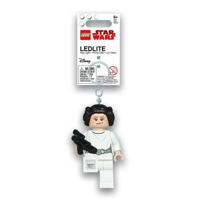 Akcesoria LEGO Brelok do kluczy z latark Ksiniczka Leia z blasterem