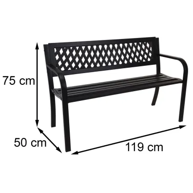 ProGarden awka ogrodowa metalowa czarna 119 cm