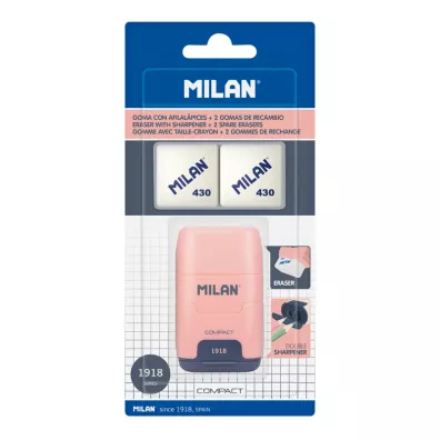 Milan Temper�wko-gumka Compact 1918 + 2 gumki 430 r�owa
