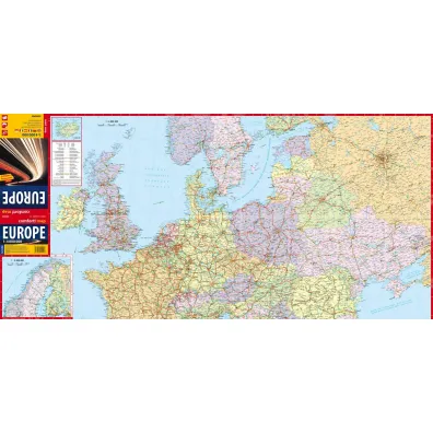 Europa laminowana mapa samochodowa 1:4 000 000