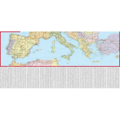 Europa laminowana mapa samochodowa 1:4 000 000