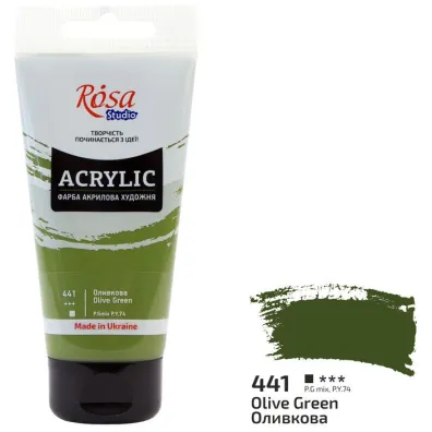 Rosa Farba akrylowa olive green 441 75ml