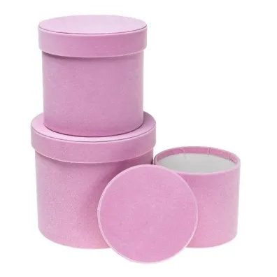 Rozette Pude�ko Flower Box r�owy 3 szt.
